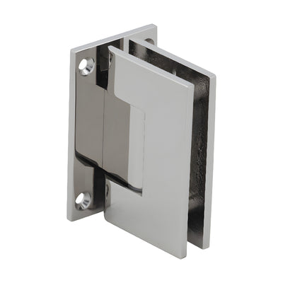 CRL Polished Nickel Geneva 537 Series Wall Mount Full Back Plate Standard Hinge With 5 Degree Offset