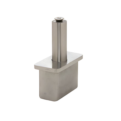 CRL 316 Brushed Stainless 1" x 2" Round Post Vertically Adjustable Post Cap for Saddles