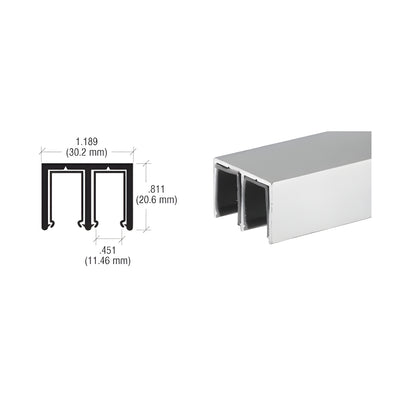 CRL Satin Anodized Plastic Lined Aluminum Upper Channel