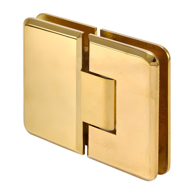 CRL Unlacquered Brass 180 Degree Glass-to-Glass Plymouth Series Hinge