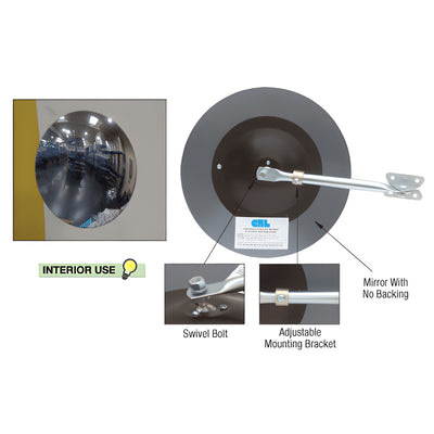 CRL 26" Diameter Indoor Clear Acrylic Convex Mirror