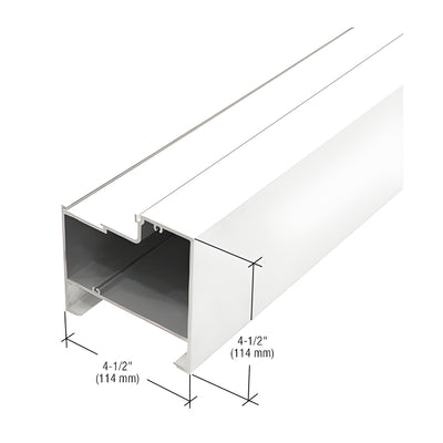 CRL-U.S. Aluminum 4-1/2" x 4-1/2" Bulkhead, White KYNAR® Paint - 24'-2"
