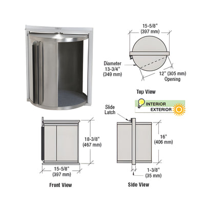 CRL Satin Anodized Framed Rotating Drum for the RS200A