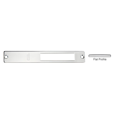 CRL Polished Stainless Strike Faceplate for use with DH410 and DT410 Series Center Locks