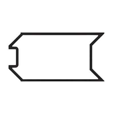 CRL-U.S. 8 in 90° Captured Corner Mullion Adapter, Clear Anodized