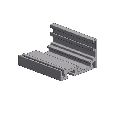 Fallbrook XL Brushed Nickel Fixed Frame Channel Base 236" Length