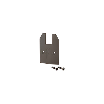 CRL Black Bronze Anodized Low Profile Tapered Sidelite Rail Cap with Screws