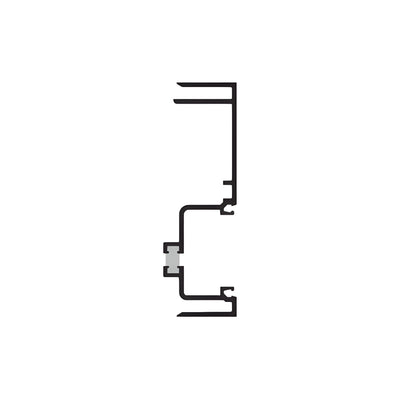 CRL-U.S. Aluminum 4-1/2" Female Expansion Mullion, Thermally Improved, Clear Anodized - 24'-2"