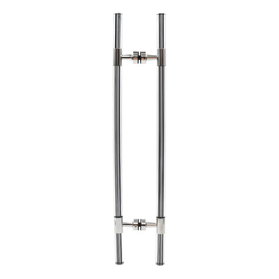 CRL Polished Stainless 27" Overall Length Glass Mounted Ladder Style Pull Handle with Acrylic Full Inserts