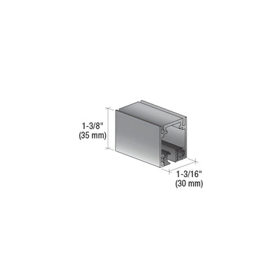CRL Fallbrook Matte Black 3m Fixed Frame Profile for Ceiling