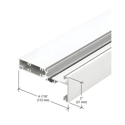 CRL-U.S. Aluminum Intermediate Horizontal Mullion, Thermally Improved, White KYNAR® Paint - 24'-2"