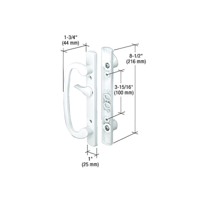 CRL White 8-1/2" Mortise - Style Handle