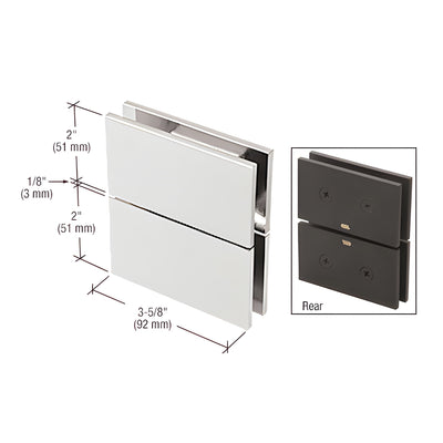 CRL Polished Chrome Cardiff Series Glass-to-Glass Mount Hinge