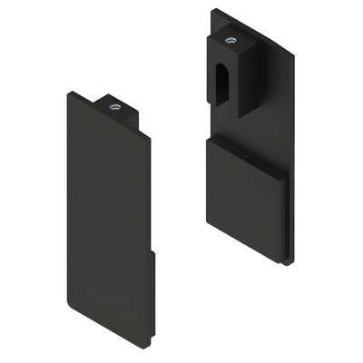CRL70 Matte Black Series Top Track Wall Mount Kit End Cap