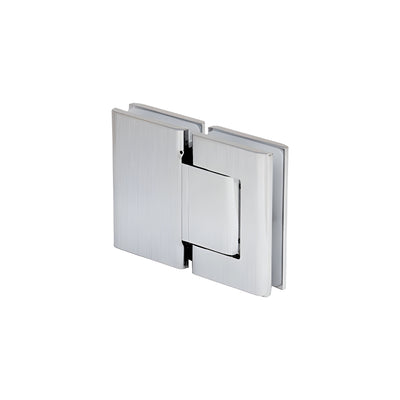 CRL Brushed Stainless Vernon Oil Dynamic 180º Glass-to-Glass Hinge - Hold Open