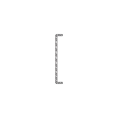 CRL-U.S. Aluminum 10 Gauge Steel Stiffener, 4.563" x 0.688" x 16'