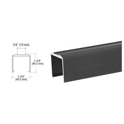 CRL Black Bottom Rail for Pickets 241" Long