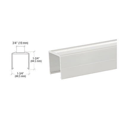 CRL Sky White Bottom Rail for Pickets 241" Long