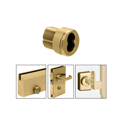 CRL Polished Brass Mortise Housing for 7-Pin Small Format Interchangeable Cores (SFIC)