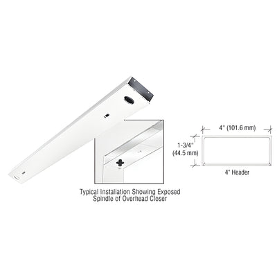 CRL Satin Anodized 4" x 82.5" Double Door Header