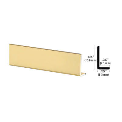 CRL Satin Gold Anodized Aluminum 5/8" L-Bar Extrusion