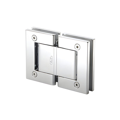 CRL Brite Chrome Vernon Oil Dynamic 180º Glass-to-Glass Hinge - Hold Open