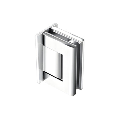 CRL Polished Stainless Vernon Oil Dynamic Full Back Plate Wall-to-Glass Hinge - Hold Open