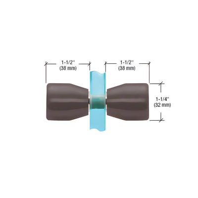 CRL Oil Rubbed Bronze Back-to-Back Bow-Tie Style Knobs