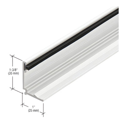 CRL-U.S. Aluminum Compensating Jamb Adaptor with Weatherseal, White KYNAR® Paint - 24'-2"