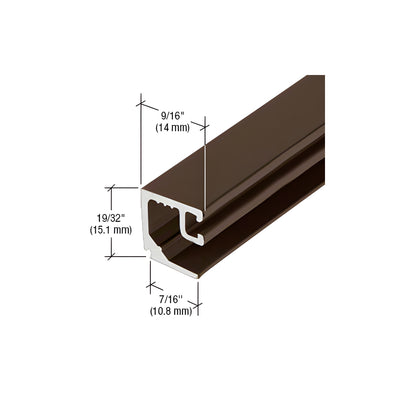 CRL-U.S. Aluminum Door Glass Stop for 1/4" Glass, Dark Bronze/Black Anodized Class 1 - 24'-2"