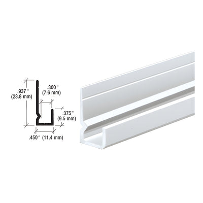CRL Brite Anodized Standard Heavy Indented Back Aluminum 1/4" J-Channel