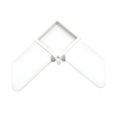 CRL 1" x 7/16" (25.4 x 11 mm) White Corner for WSF1716 Series Screen Frame