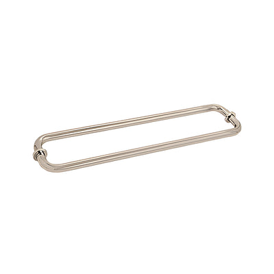 CRL Satin Nickel 18" BM Series Back-to-Back Tubular Towel Bars with Metal Washers