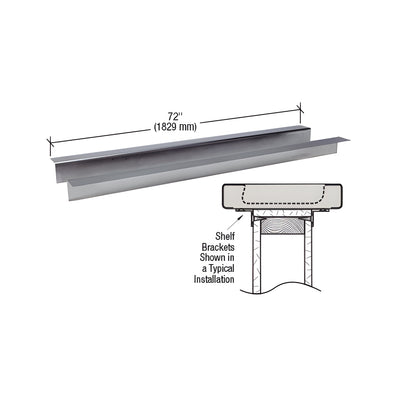CRL Brushed Stainless Steel 72" Shelf Brackets