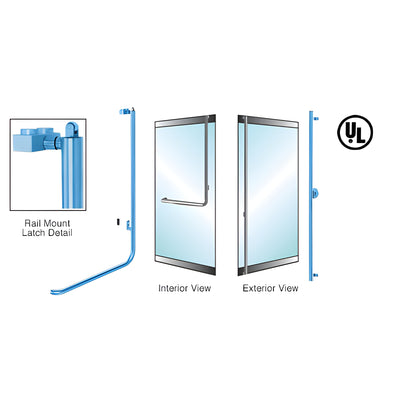 CRL-Blumcraft® Painted Right Hand Reverse Low Profile Keyed Access "F" Exterior Top Securing Panic Handle