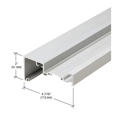 CRL-U.S. Aluminum Flush Front Header Mullion, Clear Anodized - 24'-2"