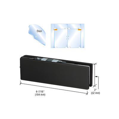 CRL Matte Black Adjustable North American Top Door Patch Fitting
