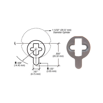CRL AR MS Style Cam for Use with Mortise Cylinder