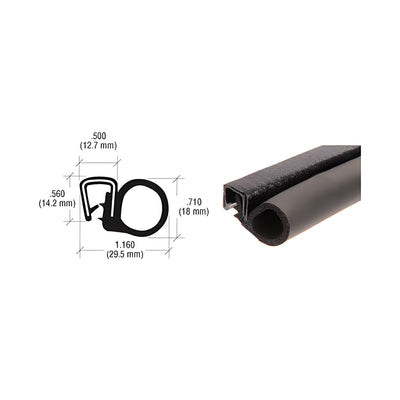 CRL Black 25' Bulb Trim Seal®