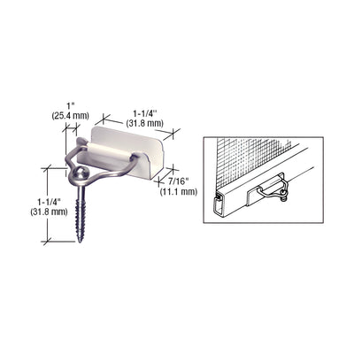 CRL White Slip-On Bail Latches and Screws - Bulk
