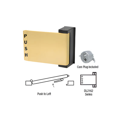 CRL Brass Universal Push-Pull Paddle Handle - Push to Left