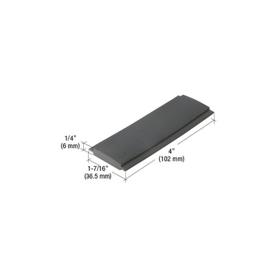 CRL-U.S. Aluminum EPDM 4" Setting Block for 1" Glazing - 100/Pk