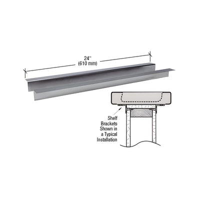 CRL Brushed Stainless Steel 24" Shelf Brackets