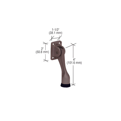 CRL Bronze 4" Door Mounted Heavy-Duty Kick-Down Door Holder