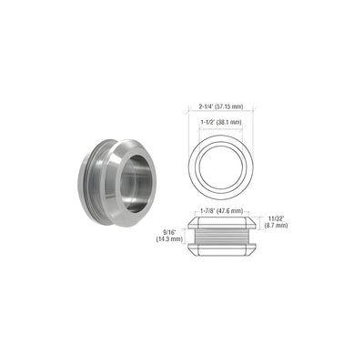 CRL Brushed Stainless Laguna Series Thru-Glass Pull