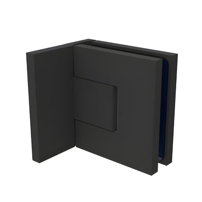 CRL Matte Black Bellagio Adjustable Wall Mount Offset Back Plate Hinge