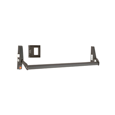 CRL Dark Bronze 48" Jackson® 10 Series Left Hand Reverse Bevel Crossbar Rim Panic Exit Device, 'S' Type Strike