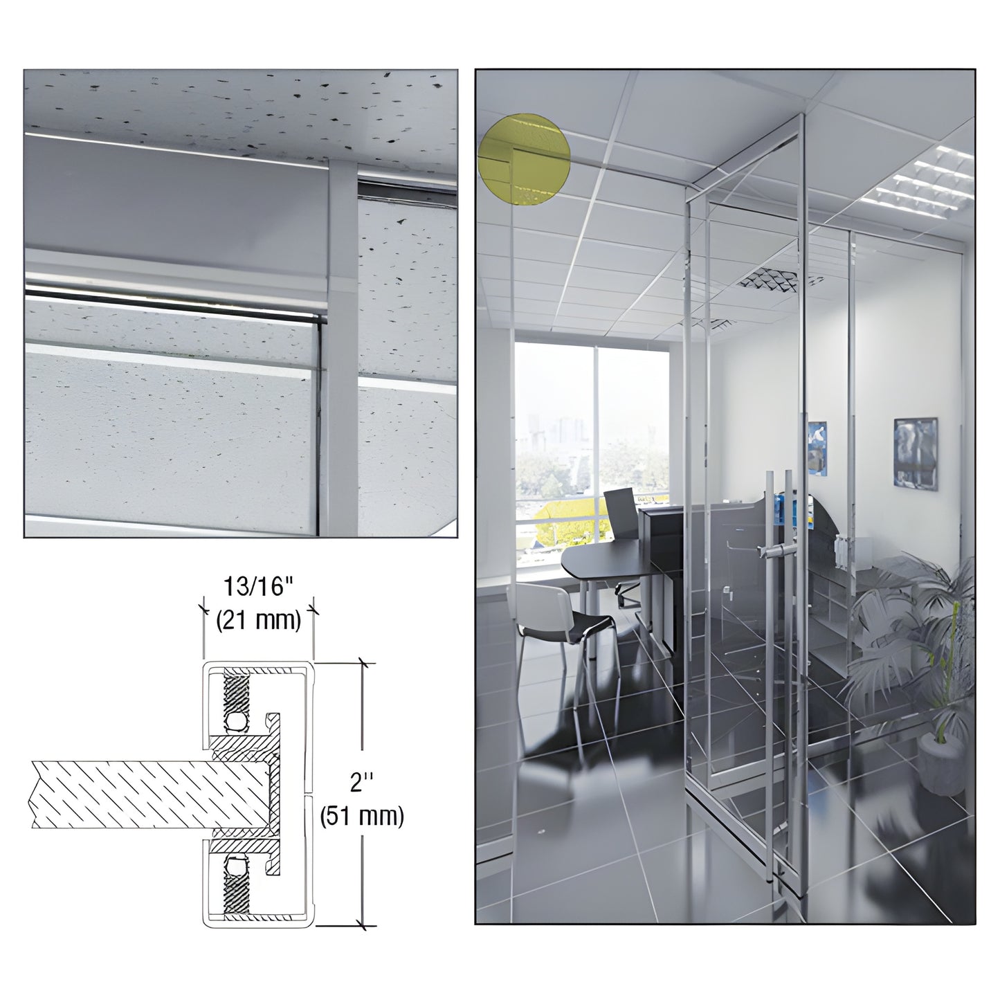CRL-U.S. Aluminum Narrow Door Jamb Polished Stainless - Custom Size