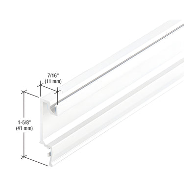 CRL-U.S. Aluminum White KYNAR® Paint Face Stop - 24'-2"