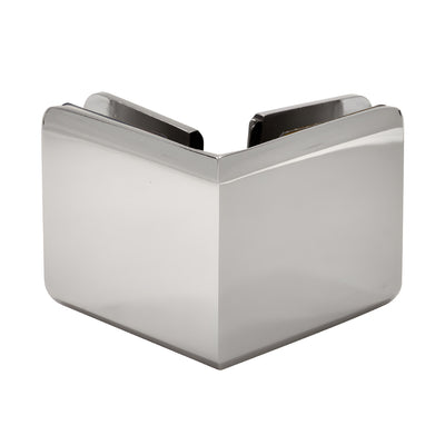 CRL Polished Nickel Beveled Style 90º Glass-to-Glass Clamp